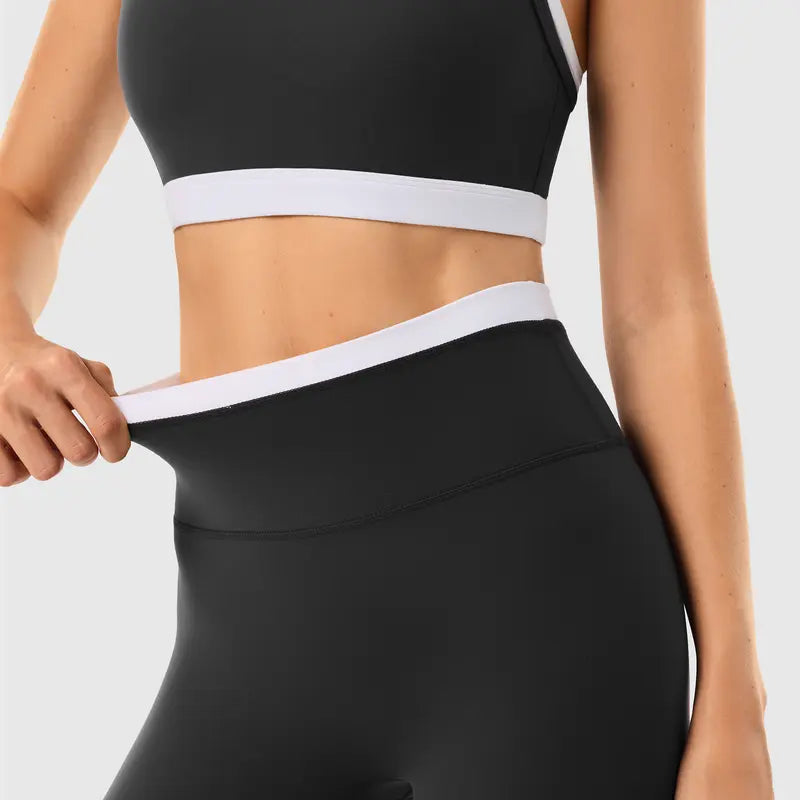 INNO MINT Women's 2-Piece Fitted Workout Set - Soft, Breathable Spandex Outfit with Seamless Yoga Leggings and Padded Sports Bra for High-Performance Gym Wear