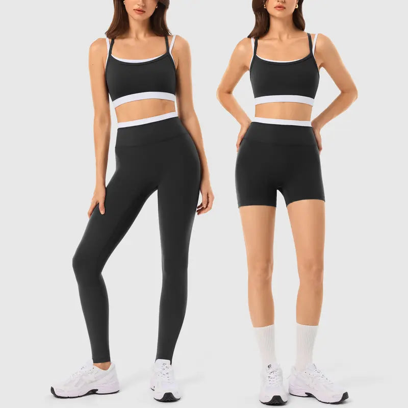 INNO MINT Women's 2-Piece Fitted Workout Set - Soft, Breathable Spandex Outfit with Seamless Yoga Leggings and Padded Sports Bra for High-Performance Gym Wear
