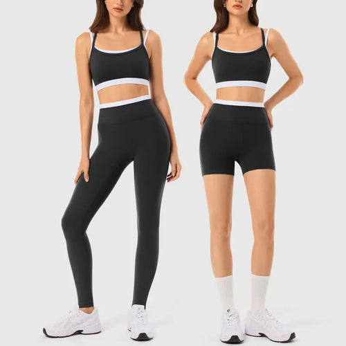 INNO MINT Women's 2-Piece Fitted Workout Set - Soft, Breathable Spandex Outfit with Seamless Yoga Leggings and Padded Sports Bra for High-Performance Gym Wear