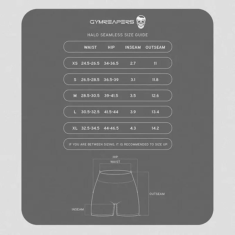 Gymreapers Halo Athletic Compression Shorts for Women - Seamless Knit Interlock Fabric for Breathability and Flexibility, Gym Training Shorts, High Stretch Shorts