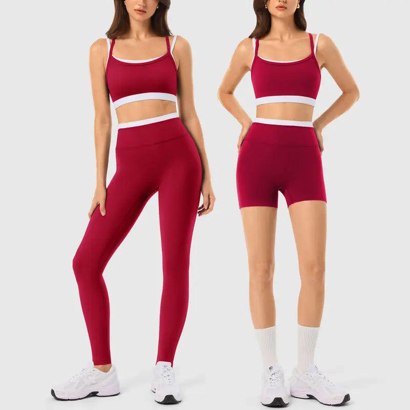 INNO MINT Women's 2-Piece Fitted Workout Set - Soft, Breathable Spandex Outfit with Seamless Yoga Leggings and Padded Sports Bra for High-Performance Gym Wear