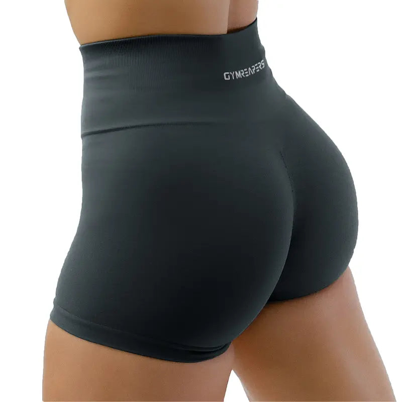Gymreapers Halo Athletic Compression Shorts for Women - Seamless Knit Interlock Fabric for Breathability and Flexibility, Gym Training Shorts, High Stretch Shorts