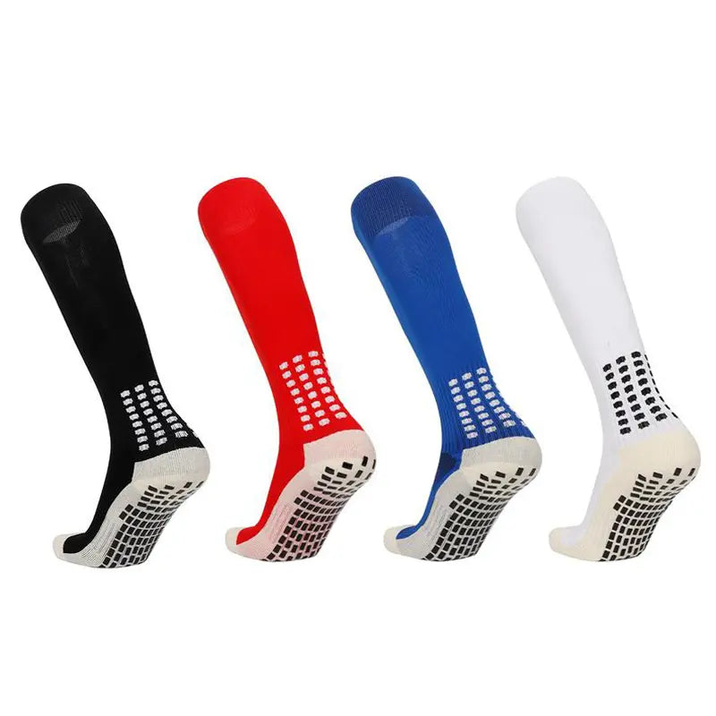 Lpxpass Adults' Grip Sports Socks - Cushioned, Breathable Crew Soccer Accessories, Non-Slip Silicone Soles for Stable Grip for Outdoor Field Play, Universal Sport Use, Hand Wash (3,6,10 Pairs)