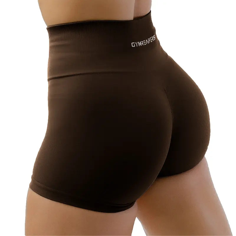 Gymreapers Halo Athletic Compression Shorts for Women - Seamless Knit Interlock Fabric for Breathability and Flexibility, Gym Training Shorts, High Stretch Shorts