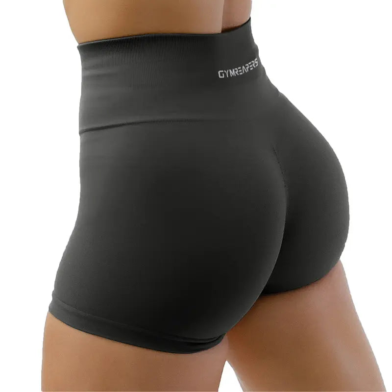 Gymreapers Halo Athletic Compression Shorts for Women - Seamless Knit Interlock Fabric for Breathability and Flexibility, Gym Training Shorts, High Stretch Shorts