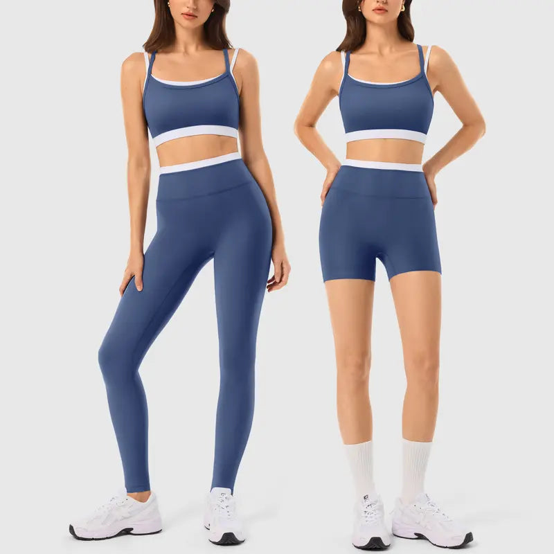 INNO MINT Women's 2-Piece Fitted Workout Set - Soft, Breathable Spandex Outfit with Seamless Yoga Leggings and Padded Sports Bra for High-Performance Gym Wear