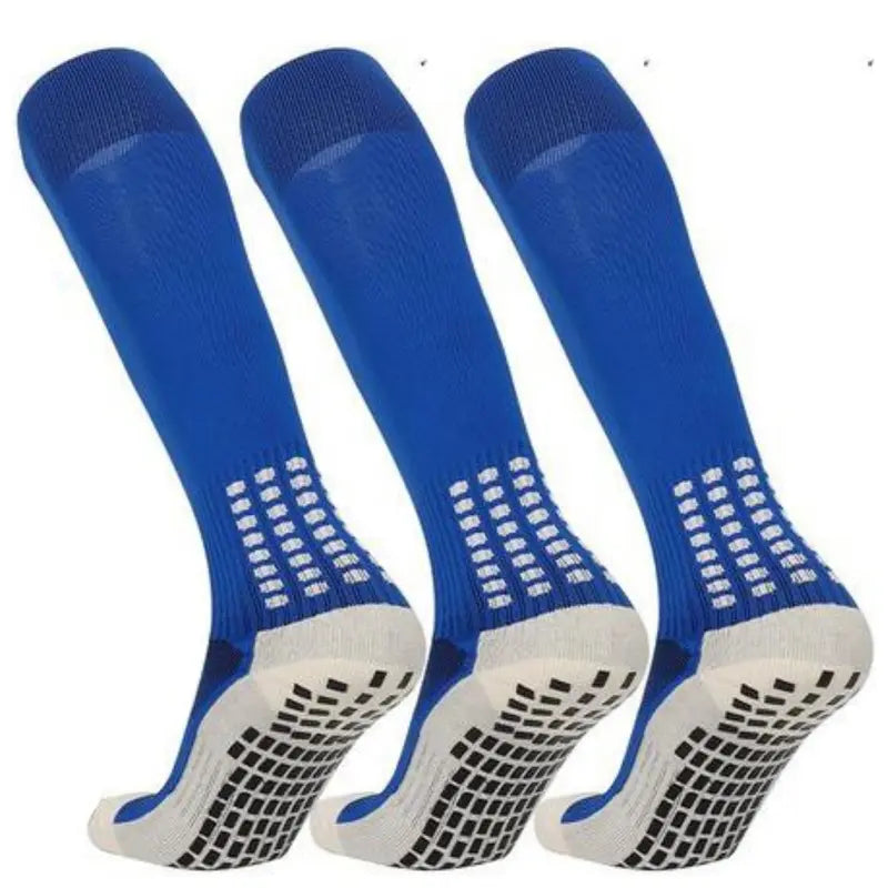 Lpxpass Adults' Grip Sports Socks - Cushioned, Breathable Crew Soccer Accessories, Non-Slip Silicone Soles for Stable Grip for Outdoor Field Play, Universal Sport Use, Hand Wash (3,6,10 Pairs)