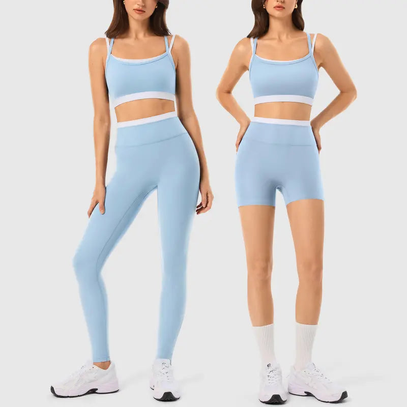 INNO MINT Women's 2-Piece Fitted Workout Set - Soft, Breathable Spandex Outfit with Seamless Yoga Leggings and Padded Sports Bra for High-Performance Gym Wear