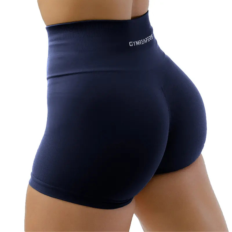 Gymreapers Halo Athletic Compression Shorts for Women - Seamless Knit Interlock Fabric for Breathability and Flexibility, Gym Training Shorts, High Stretch Shorts