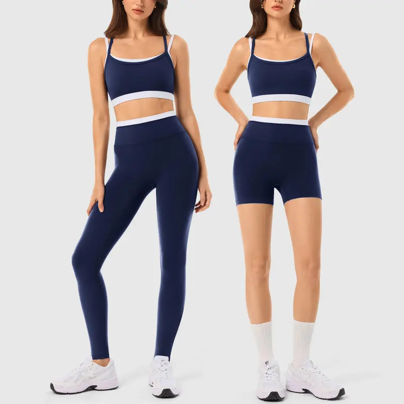 INNO MINT Women's 2-Piece Fitted Workout Set - Soft, Breathable Spandex Outfit with Seamless Yoga Leggings and Padded Sports Bra for High-Performance Gym Wear